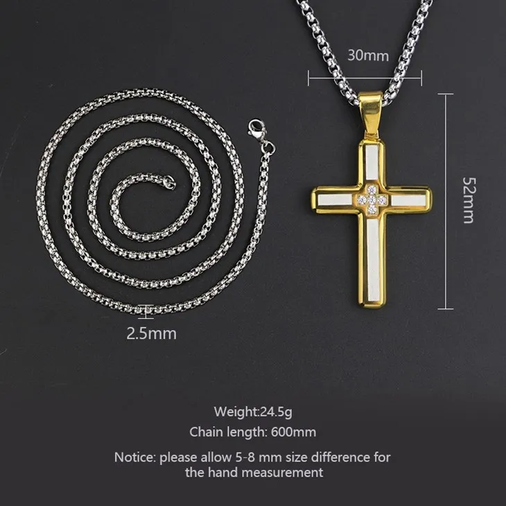 Zirconia Cross Pendant  04