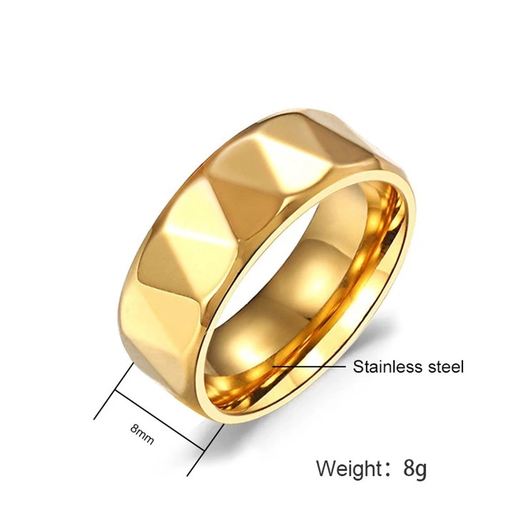 Faceted Geometric Polished Band Ring factory Faceted Geometric Polished Band Ring factory