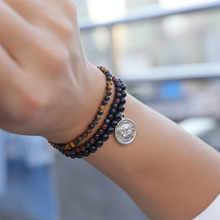 Natural Tiger Eye Stone Beaded Bracelet price