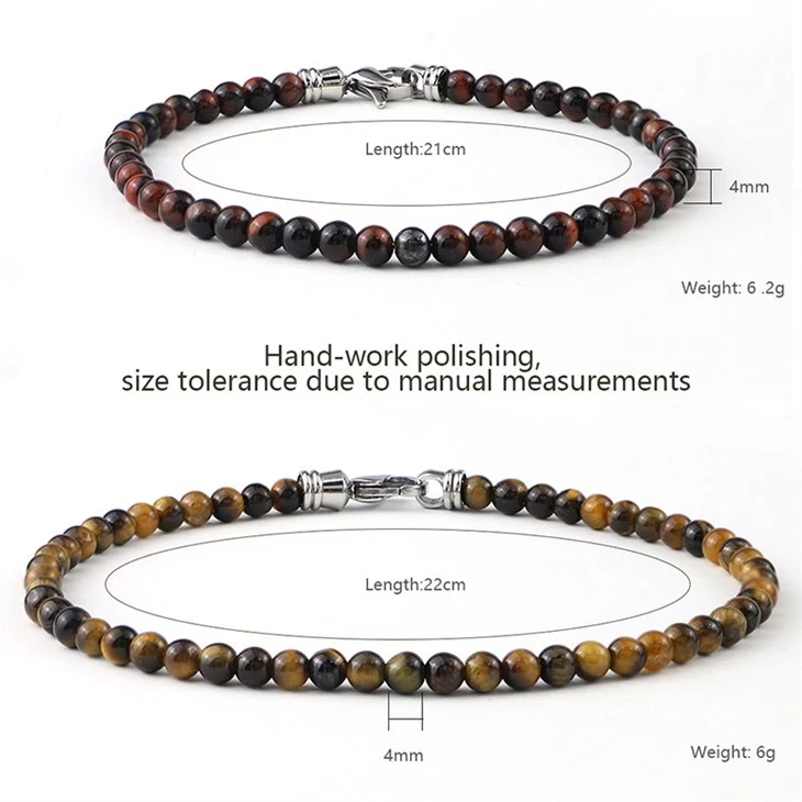 Natural Tiger Eye Stone Beaded Bracelet factory
