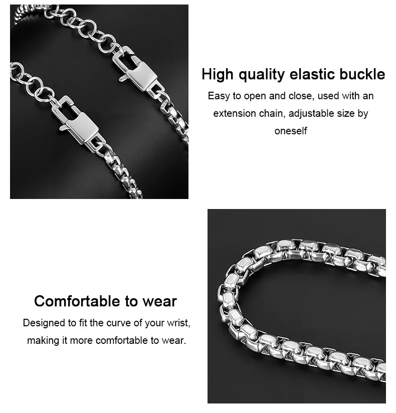 316L Stainless Steel Cuban Link Multicolor Moissanite Bar Bracelet detail 316L Stainless Steel Cuban Link Multicolor Moissanite Bar Bracelet detail