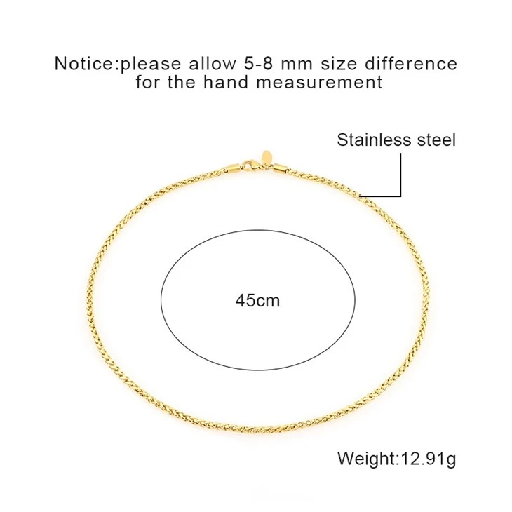 Slim Twisted Rope Chain Minimalist Necklace factory